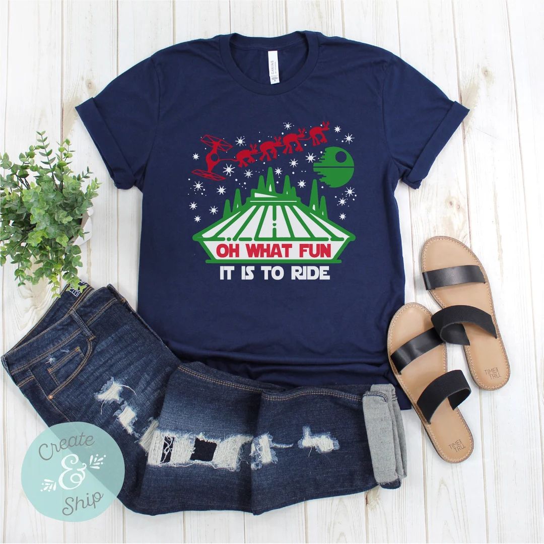 Oh What Fun It is to Ride Shirt Disney Christmas Shirt Star - Etsy | Etsy (US)
