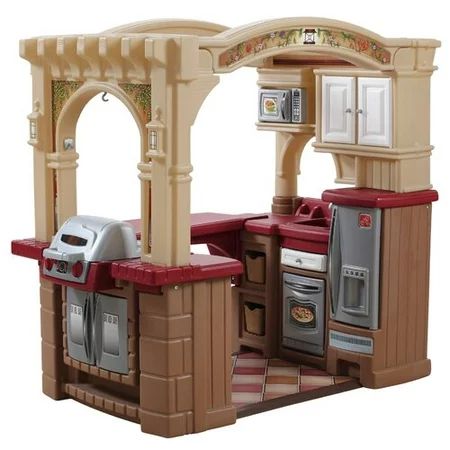 Step2 Grand Walk-In Play Kitchen & Grill with 103 Piece Play Food Accessory Play Set | Walmart (US)