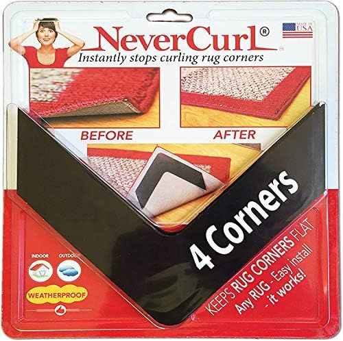 NeverCurl Best V Shape Design Gripper to Instantly Stops Rug Corner Curling. Safe for Wood Floors... | Amazon (US)
