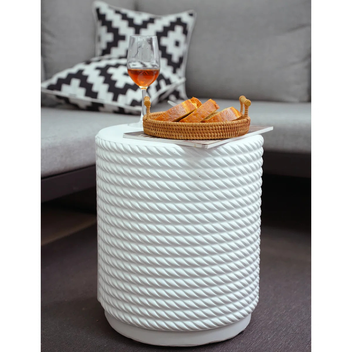 Lois Round Outdoor Side Table , 14.6'' in. W 14.6'' in. DByModa Furnishings4.7Rated 4.7 out of 5 ... | Wayfair North America