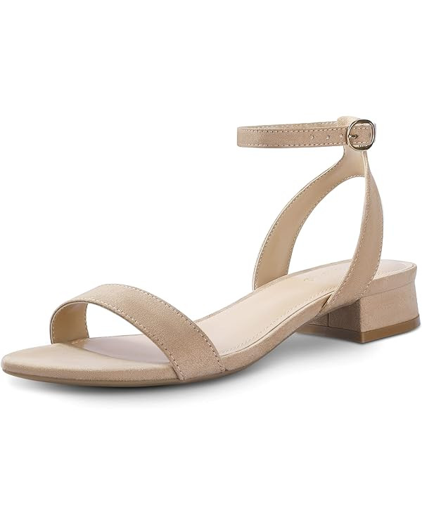 Ankis Black Nude White Red Women Sandals Comfortable Walking Strappy Open Toe Sandals for Women D... | Amazon (US)