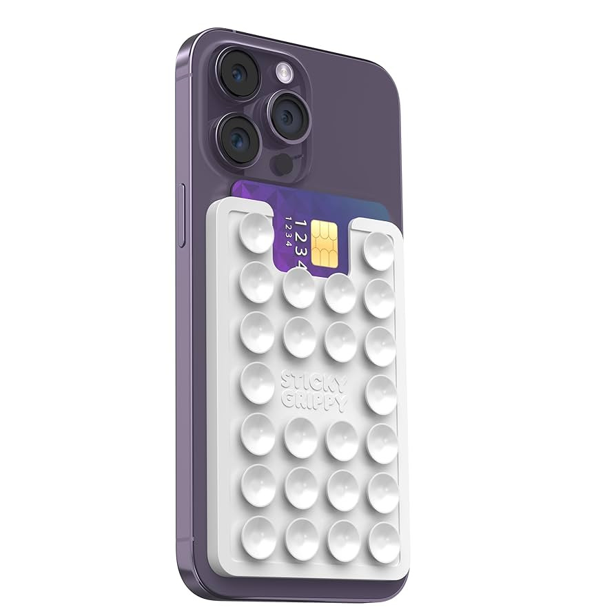 Suction Phone Card Holder Mount, Phone Wallet, Silicon Adhesive Phone Accessory for iPhone and An... | Amazon (US)