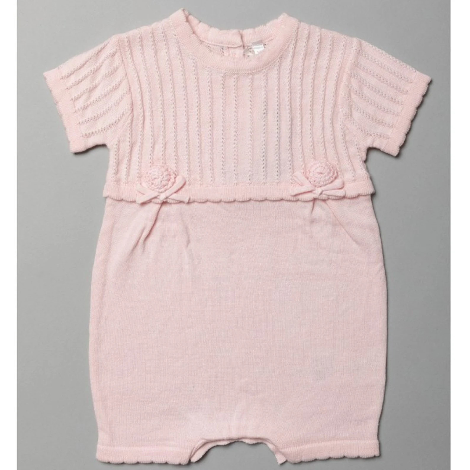 Baby Girls Spanish Romany Style Pink Cotton Knitted Romper | Etsy (US)