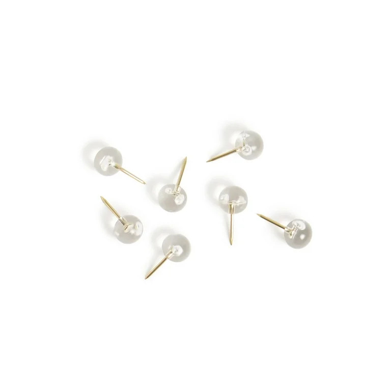 U Brands Clear Sphere Push Pins, Gold Finish, 100 Count, 3146U - Walmart.com | Walmart (US)