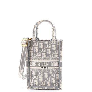 Book Tote Phone Bag Oblique Canvas Mini | Rebag