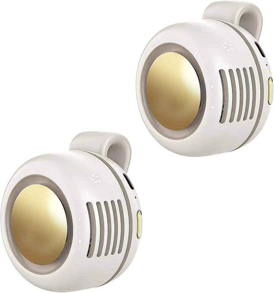 Portable Clip-On Fan, Mini USB Rechargeable 360\u00b0 Rotatable Fan, 3-Speed Silent Mini Bladeles... | Amazon (US)