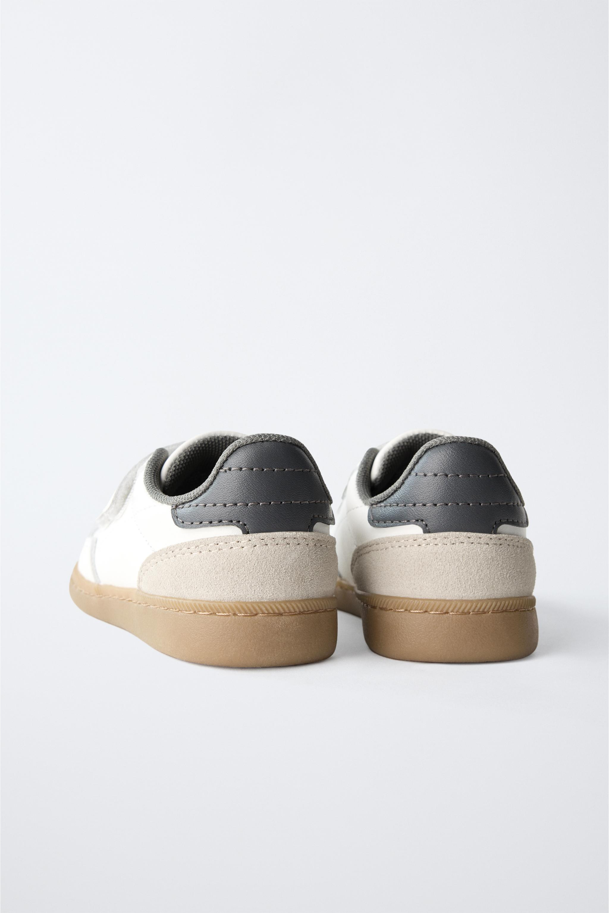 LEATHER STRAP SNEAKERS | Zara US