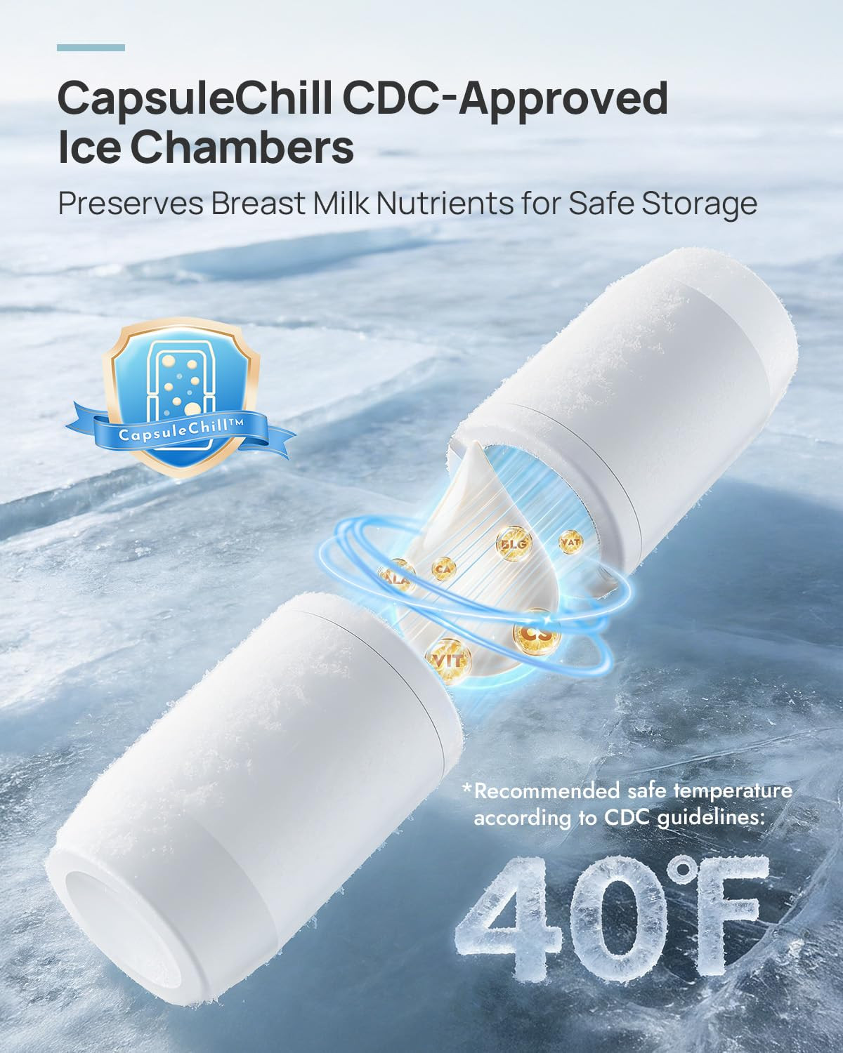 Papablic Innovative 360° CapsuleChill Breastmilk Cooler for 36H Safe Storage, 20oz Stress-Free P... | Amazon (US)