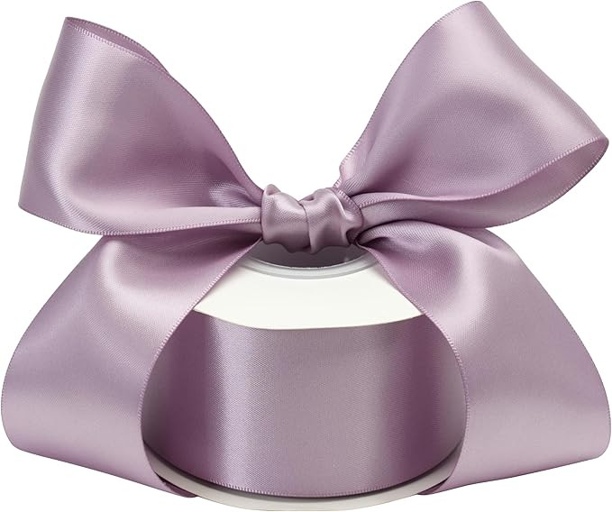 Dusty Purple Ribbon 2" Double Face Satin Ribbon Thick Dark Purple Ribbon for Gift Wrapping Weddin... | Amazon (US)
