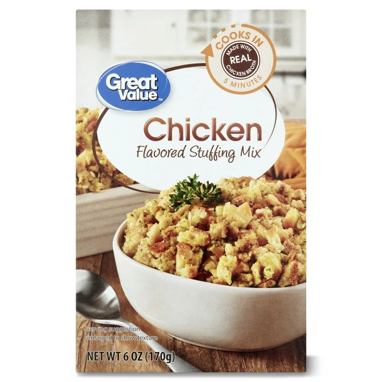 Great Value Chicken-Flavored Stuffing Mix, 6 oz - Walmart.com | Walmart (US)