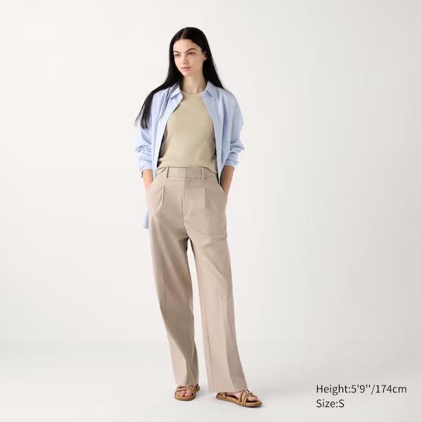 Wide-Fit Pleated Pants (Tall) | UNIQLO (US)