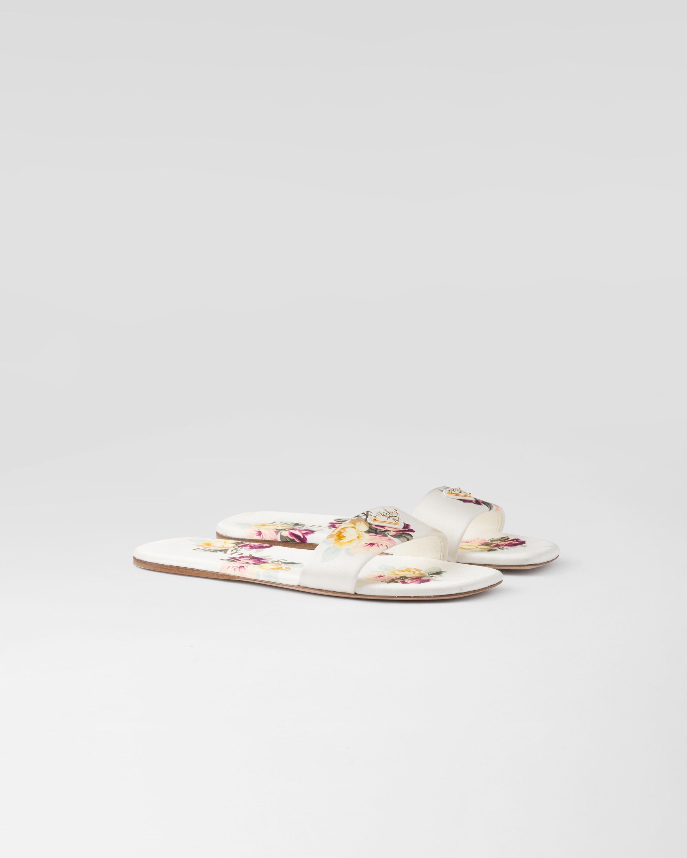 Printed satin slides | Prada US