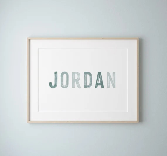 DIGITAL DOWNLOAD  Nursery Name Sign Blue  Personalized Name | Etsy | Etsy (US)