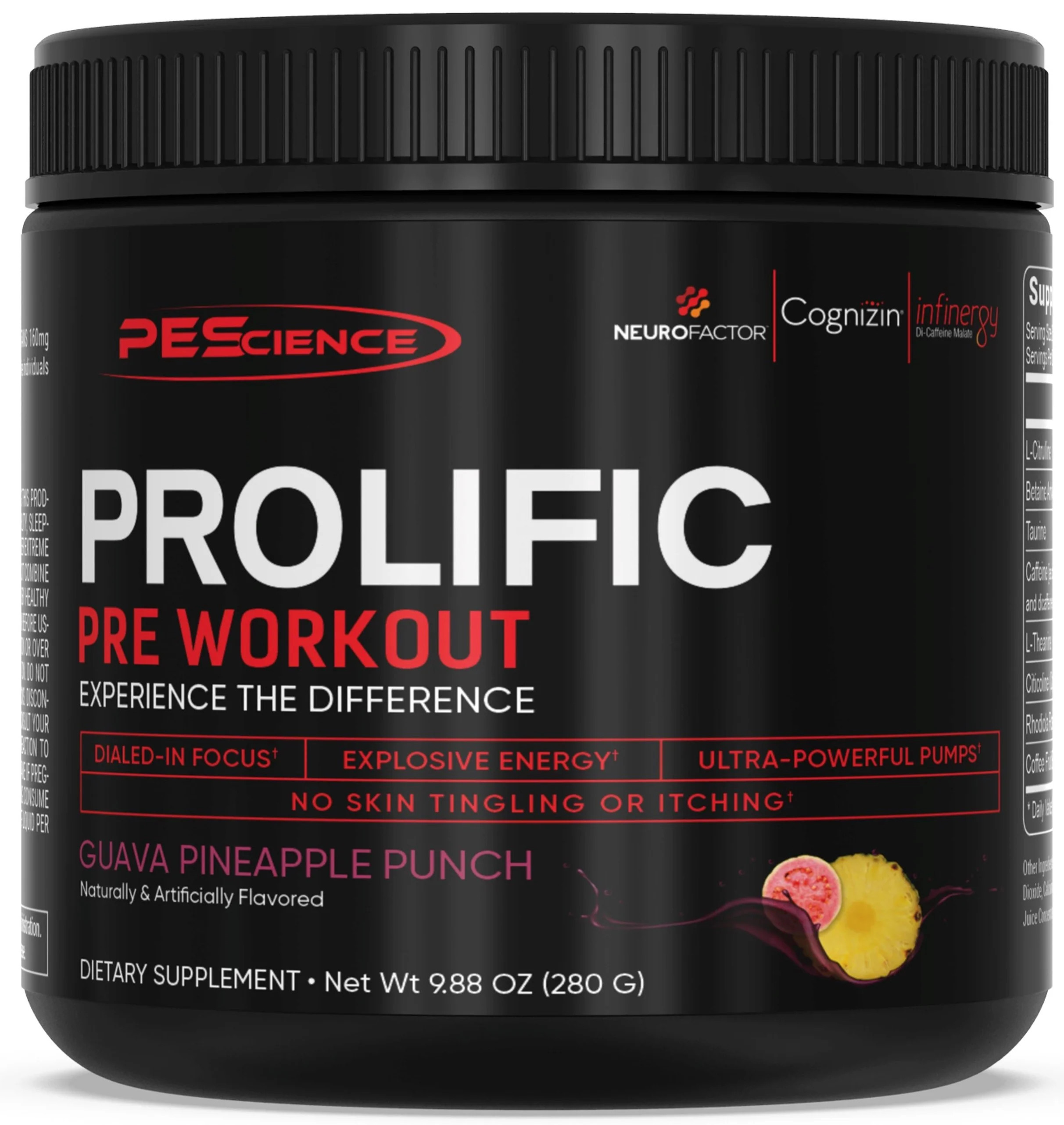 Prolific Pre-Workout | Energy, Pump, Performance, Focus. Tingle-free | PEScience