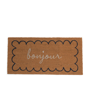 20x40 Booker Bonjour Glitter Printed Coir Doormat | TJ Maxx