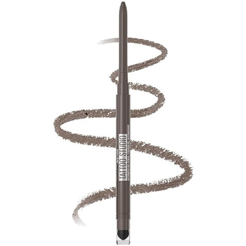 Maybelline Tattoo Studio Automatic Gel Pencil Waterproof Eyeliner, Blendable, Smudge Resistant, Matte Eyeliner For Up To 36HR Wear, Midnight Mocha (Smokey Gray), Packaging May Vary | Amazon (US)