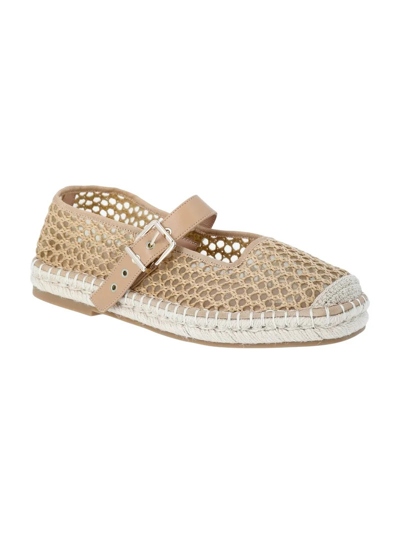 Time and Tru Women's Espadrille Mary Jane Flats | Walmart (US)
