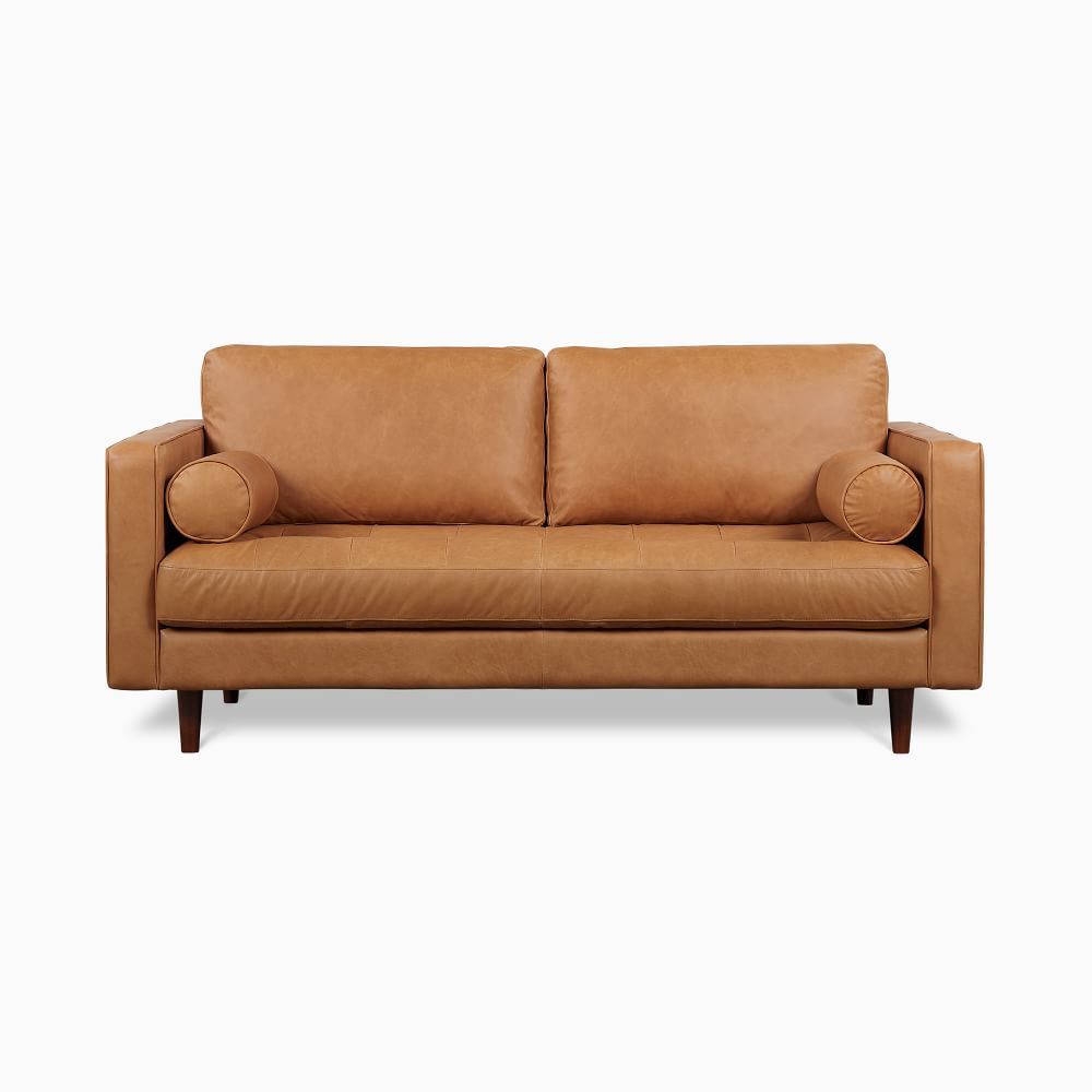 Dennes Leather Sofa (72&quot;&ndash;88&quot;) | West Elm (US)