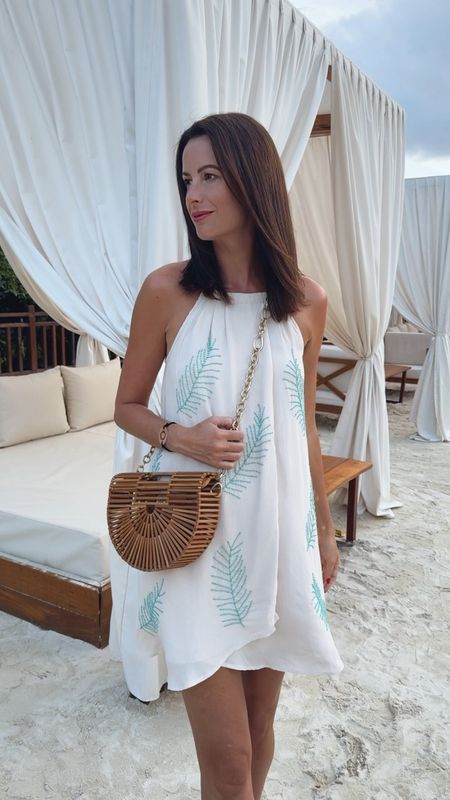 Another stunning dress from ciebon! This fits true to size and comes in 3 colorways. These palms are actually beaded making this dress look way more expensive than it is! I wear an xs. 

#LTKtravel #LTKSeasonal #LTKwedding