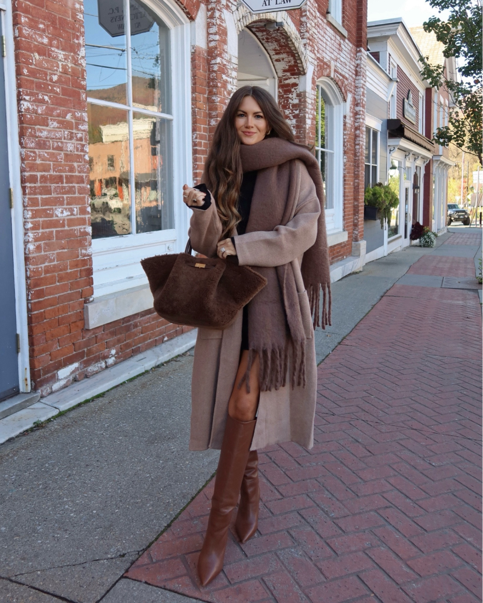 This cozy look 🐻🤎 tall boots, thick scarf, DeMellier bag, cardigan, jewelry

#LTKSeasonal #LTKShoeCrush #LTKStyleTip