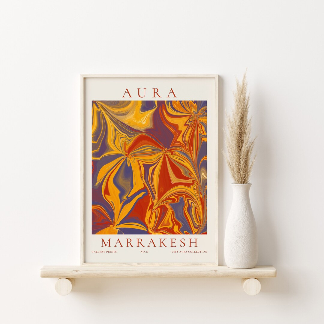 Aura Gradient Print, City Aura Poster, Gradient Wall Art, Energy Poster, City Pattern Print, Marr... | Etsy (US)
