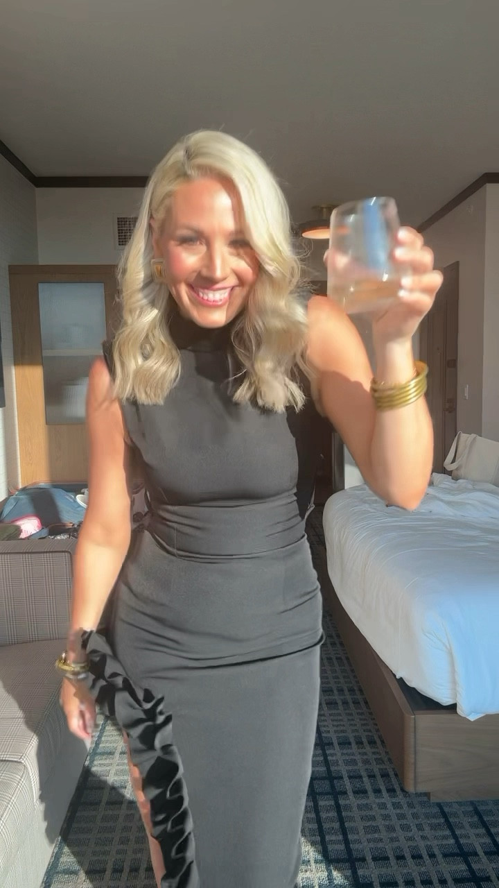 LTK con night 3! Dress is rented from Nuuly but found so many fun similar options! Earrings and bag and undergarments all Amazon! Linked below! Shoes are old but linking similar! 

#LTKFindsUnder100 #LTKParties #LTKCon