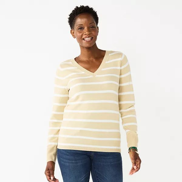 Women's Croft & Barrow® The Extra Soft V-Neck Sweater | Kohl's