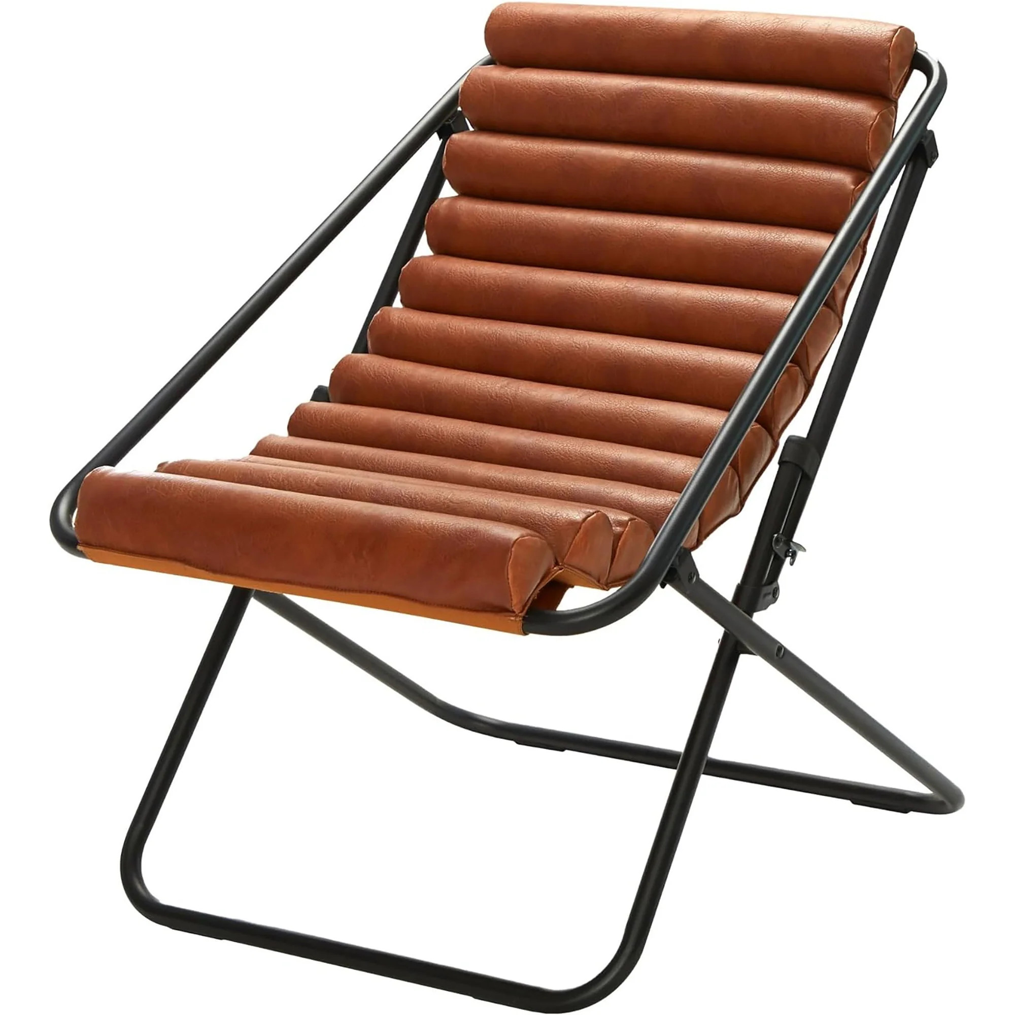 Urban Lifestyle Vegan Leather Ribbed Sling Lounge Chair | Bed Bath & Beyond