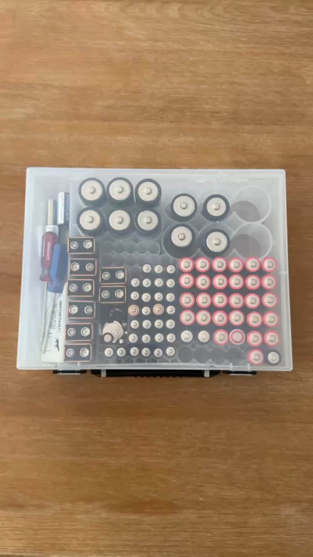 If your batteries are currently rolling around in a random drawer, this is one of those organizers you’ll wonder why you didn’t buy sooner. It keeps every size together, easy to see, and ready to grab when you need one. Such a simple fix for a drawer that always seems to get messy!