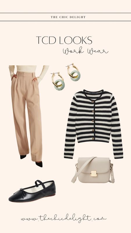 Love this easy workwear look! These pants look SO cute and I love this striped sweater. I am OBSESSED with the bag 😍

Workwear / spring workwear / work wear style / workwear winter 

#LTKstyletip #LTKworkwear #LTKSeasonal