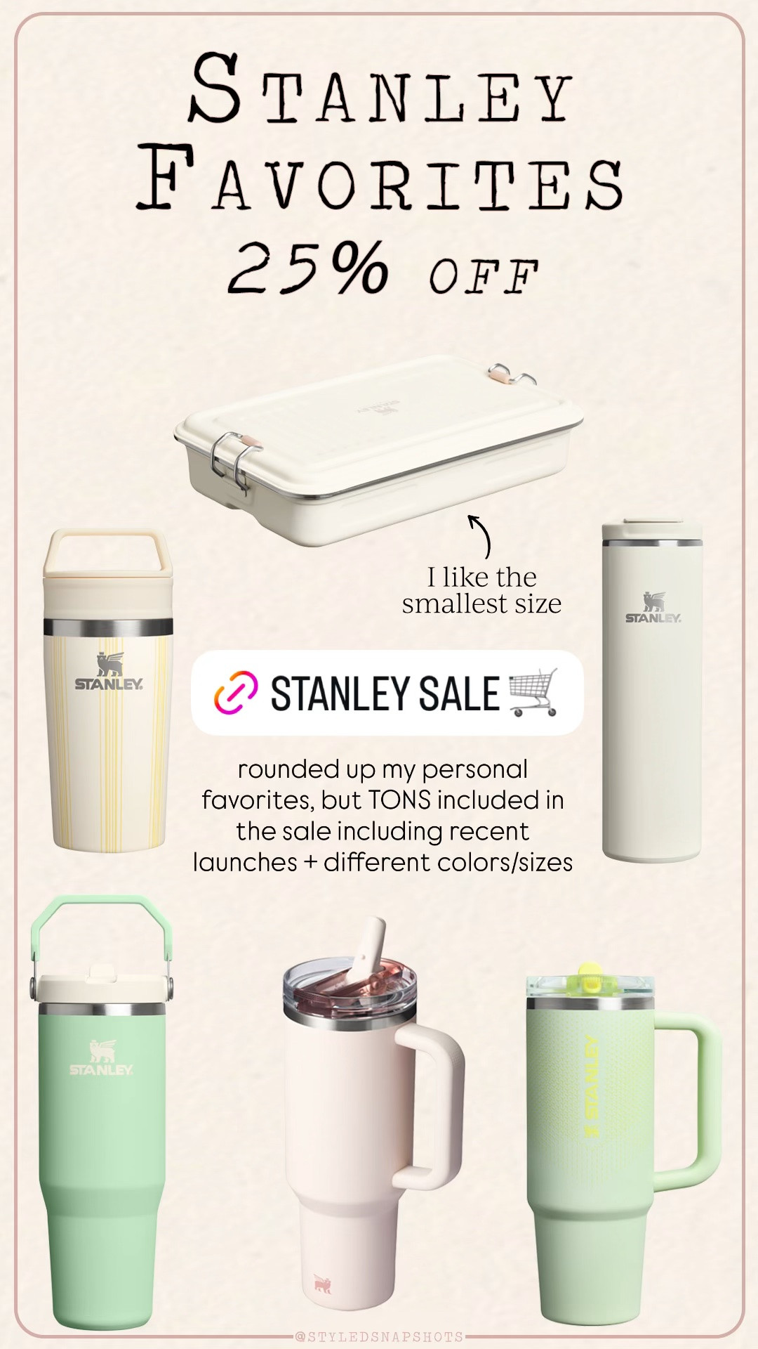 25% off Stanley!! Rounded up my personal favorites, but tons included in the sale

#LTKSaleAlert