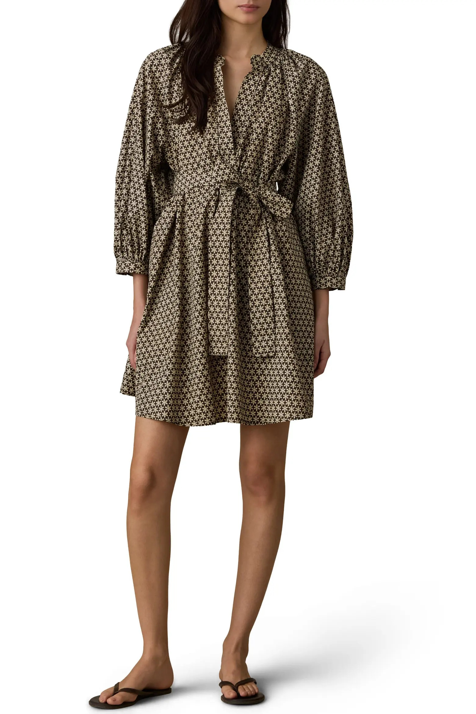 Faherty Kaia Coastal Organic Cotton Poplin Minidress (Women) | Nordstrom | Nordstrom