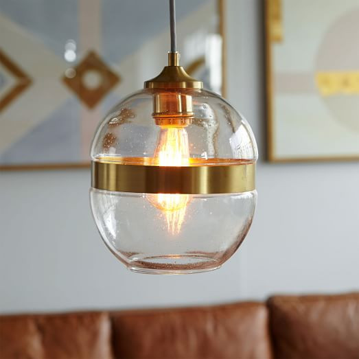 Banded Glass Pendant | West Elm (US)