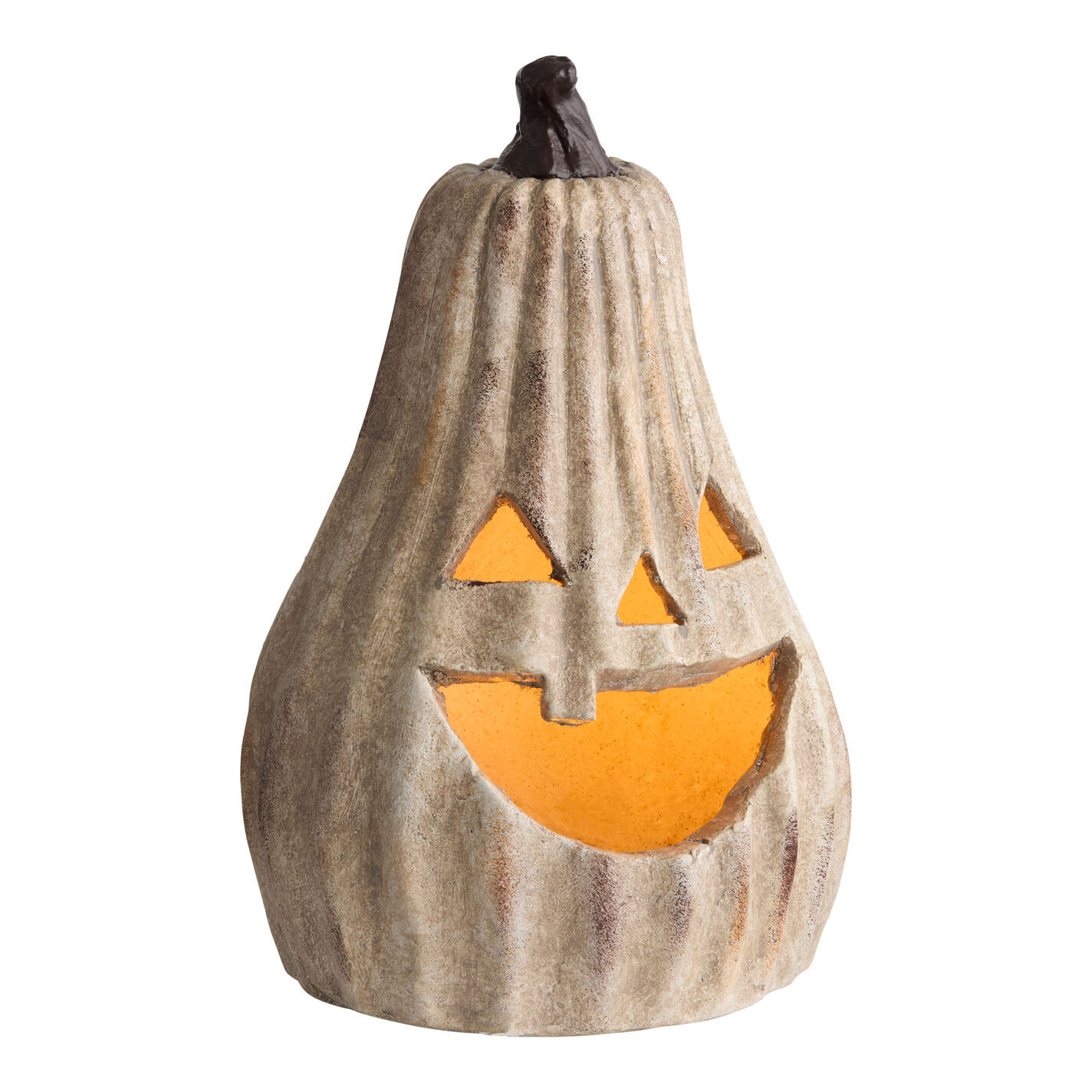 Tall Antiqued Jack-O'-Lantern LED Light Up Decor | World Market