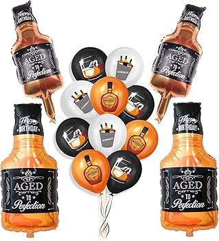LXZColden 19 Pieces Whisky Balloons Kit Beers Themed Birthday Party Supplies for Aged to Perfecti... | Amazon (US)