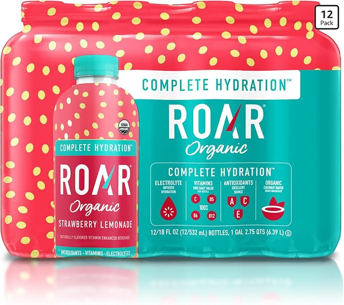 ROAR Complete Hydration Organic - Electrolyte Drinks Loaded with Vitamins C, B5, B12 - Non-GMO, G... | Amazon (US)