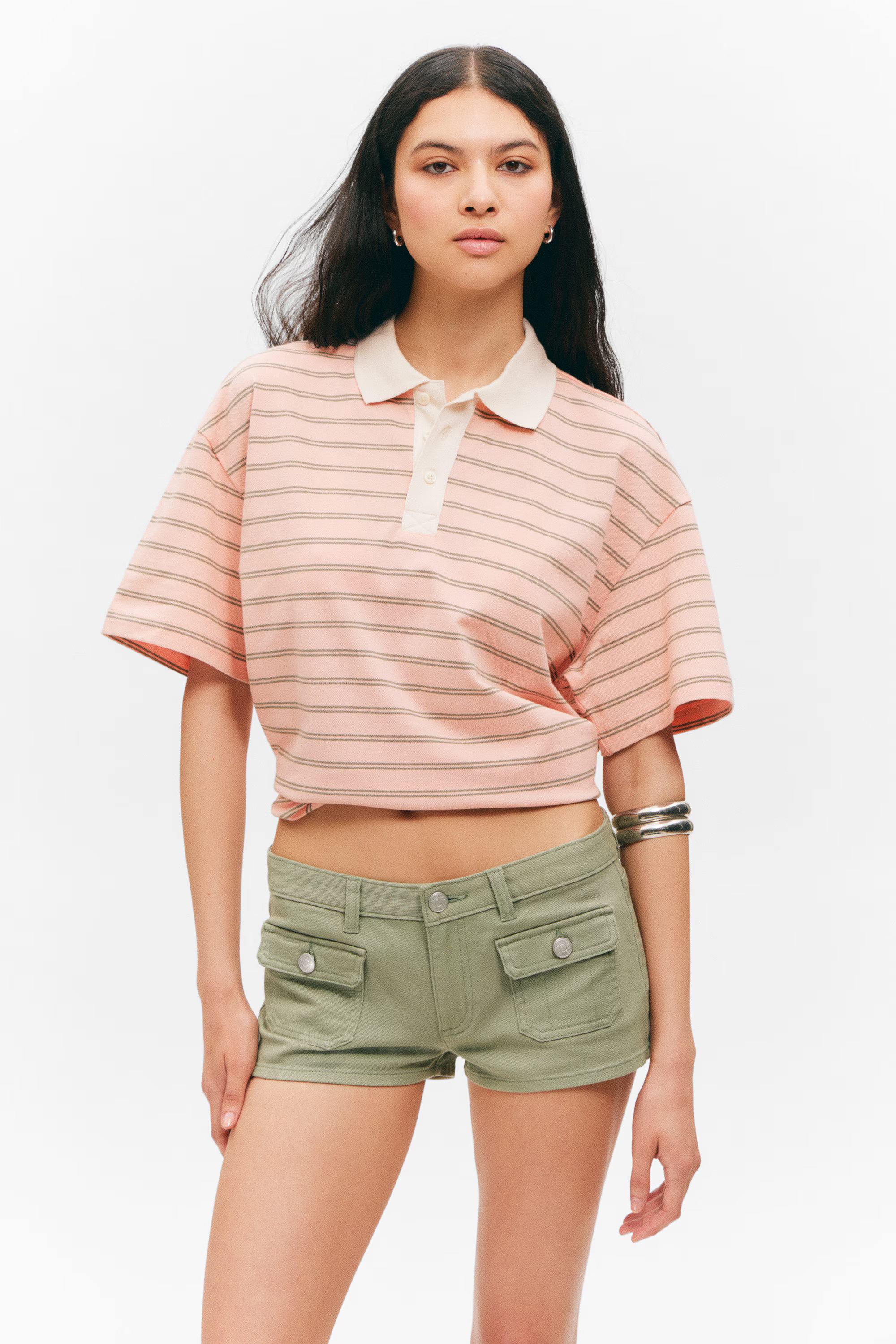 Gestreiftes Polo-Shirt in Relaxed Fit | Weekday