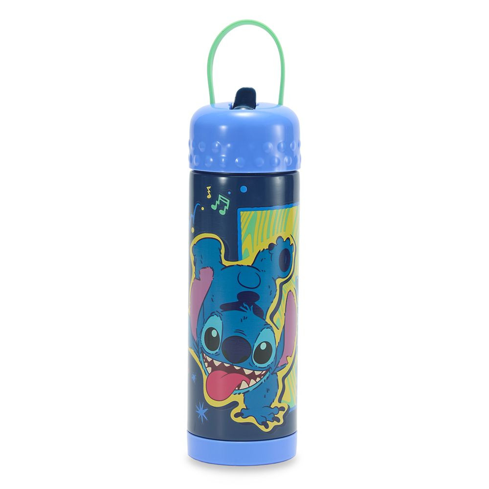 Stitch 16 oz. Stainless Steel Water Bottle with Built-In Straw \u2013 Lilo & Stitch | Disney Store