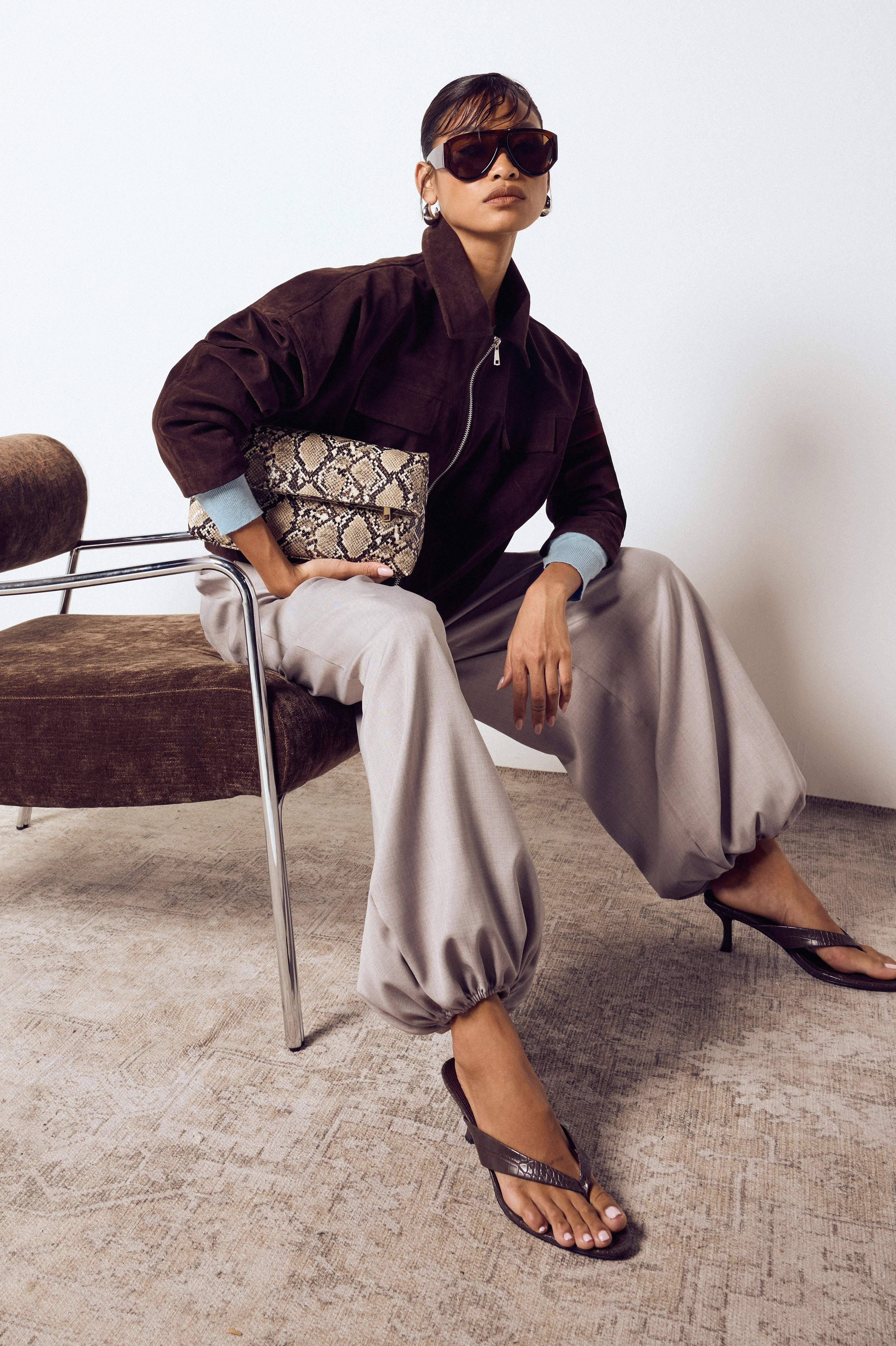 Jackets & Coats | Faux Suede Bubble Hem Bomber Jacket | boohoo | boohoo (US & Canada)