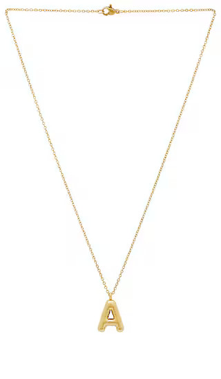 Bubble Initial Necklace in Gold | Revolve Clothing (Global)