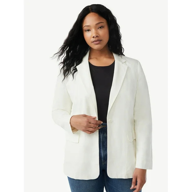 Free Assembly Women's Slim-Fit Blazer - Walmart.com | Walmart (US)