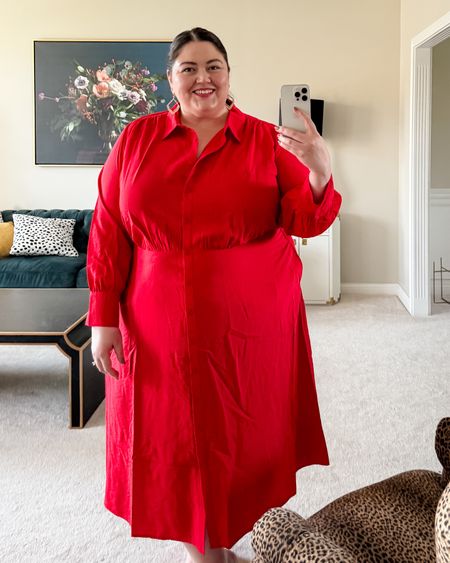 Love this drop red shirt dress in straight and plus size XS-4X. Under $40 and also available in black  

#LTKover40 #LTKfindsunder50 #LTKplussize