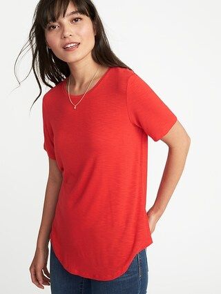 Luxe Curved-Hem Tee for Women | Old Navy US