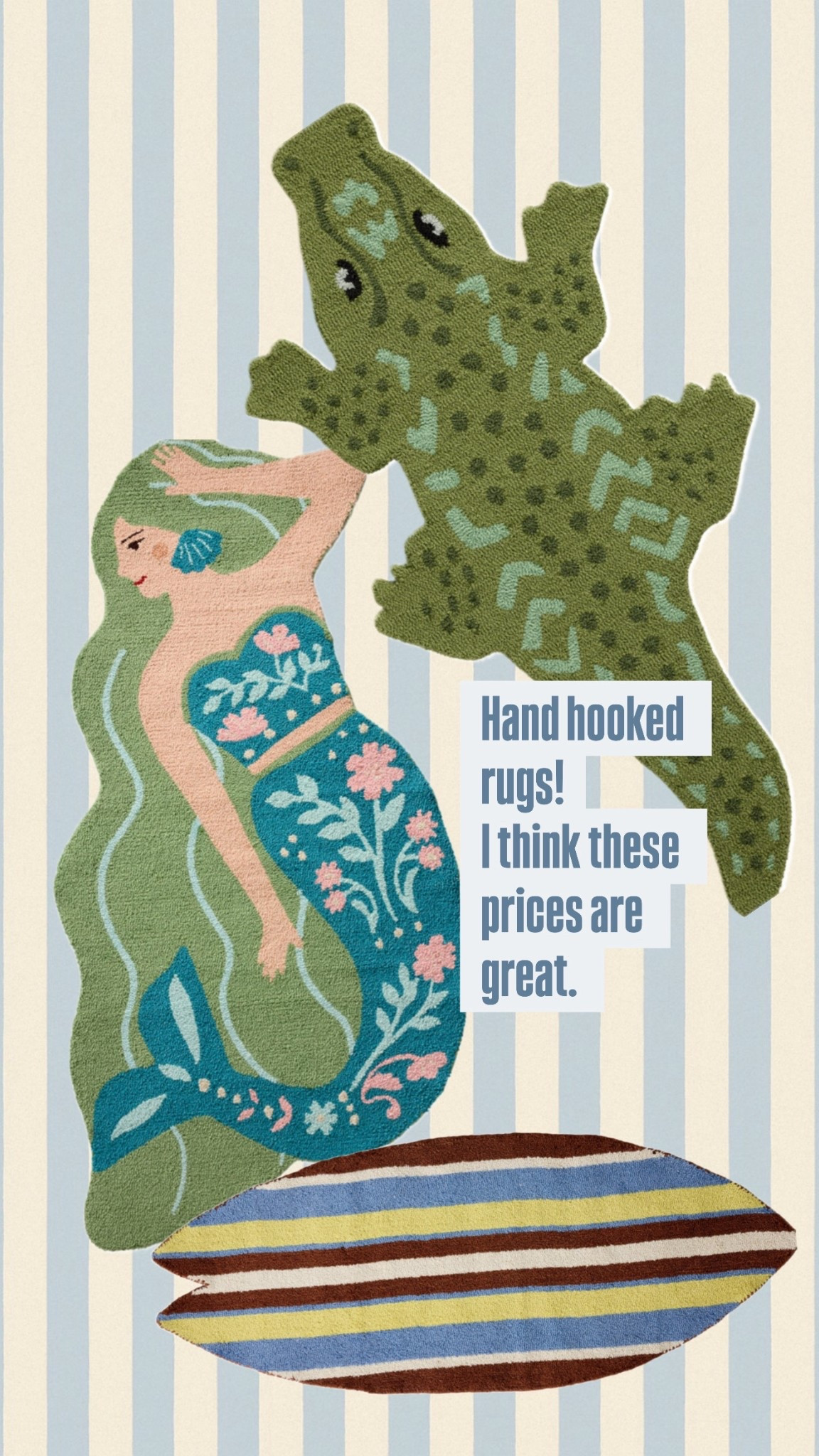 Rugs for children spaces!! These are hand hooked ans great size 🐊🧜‍♀️🏄

#LTKHome #LTKKids