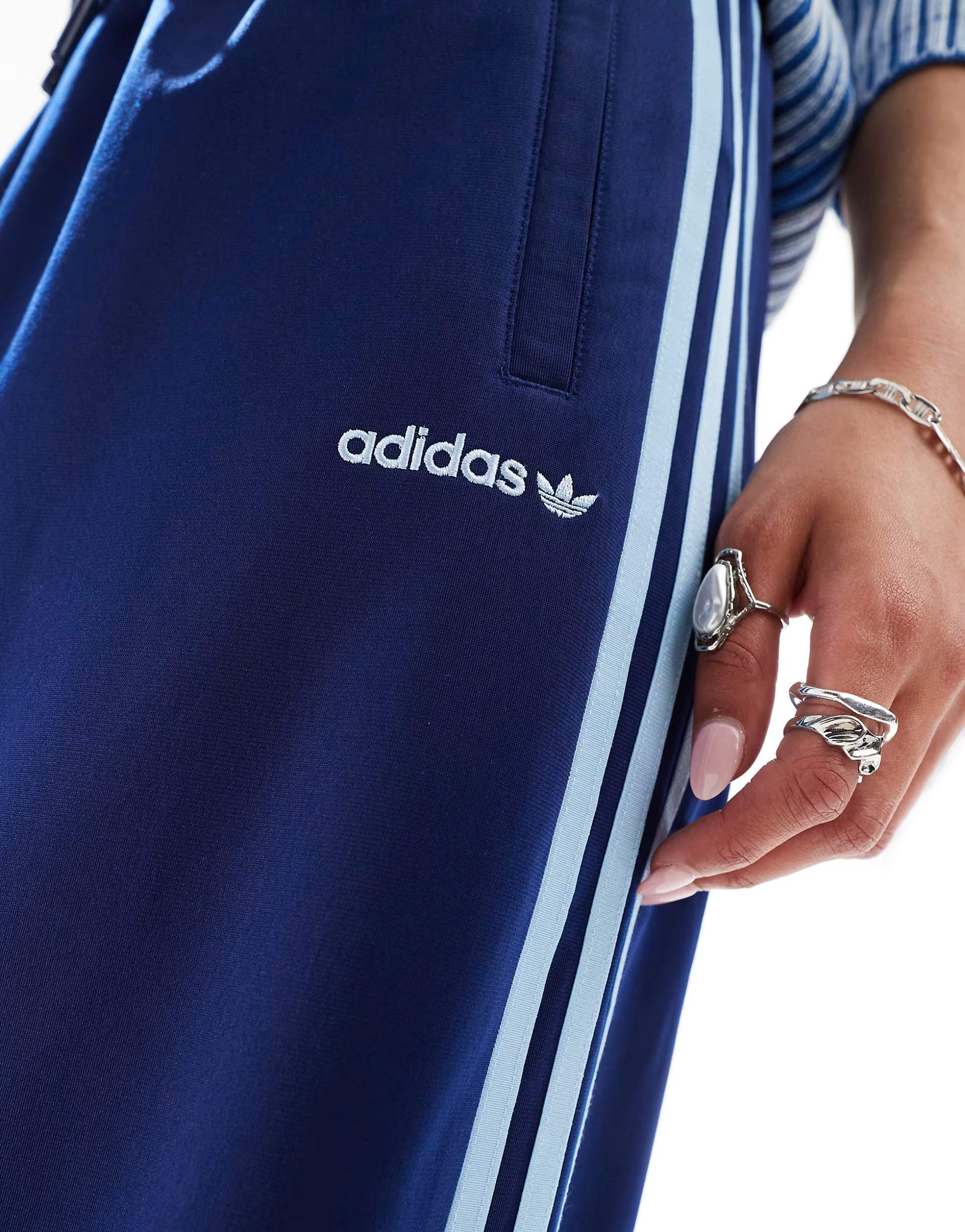 adidas Originals sporty maxi skirt in blue | ASOS (Global)