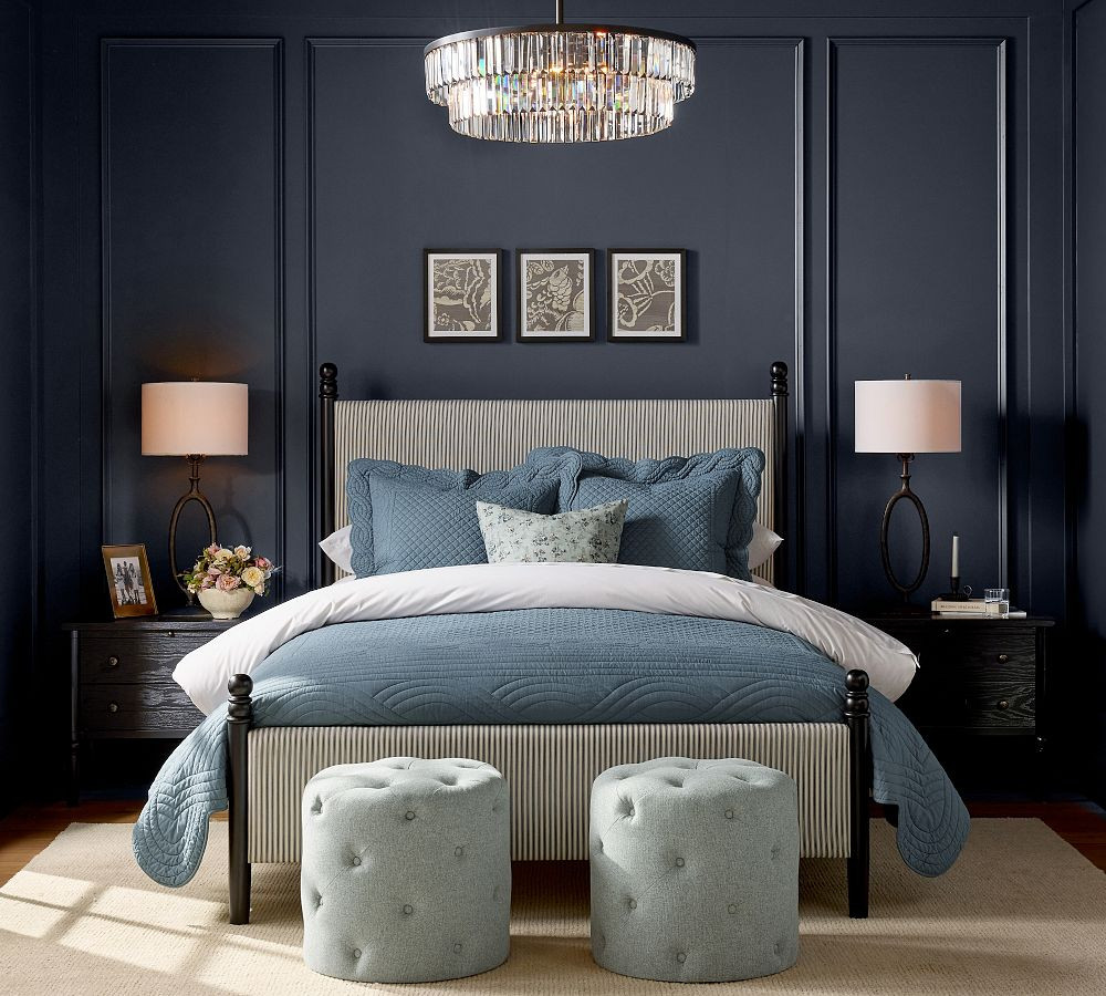 Chris Loves Julia Modern Traditional Bed | Pottery Barn (US)