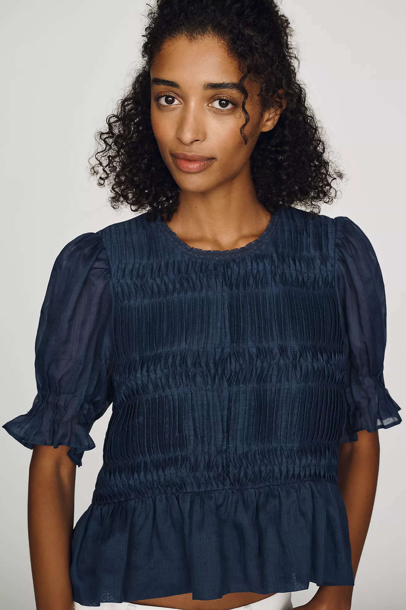 a.ren Brigette 100% Linen Top | Anthropologie (US)