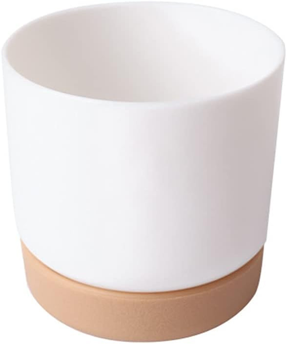 Yushu - Petit pot de fleurs en céramique blanche, mini conteneurs de fleurs, intérieur avec tro... | Amazon (FR)