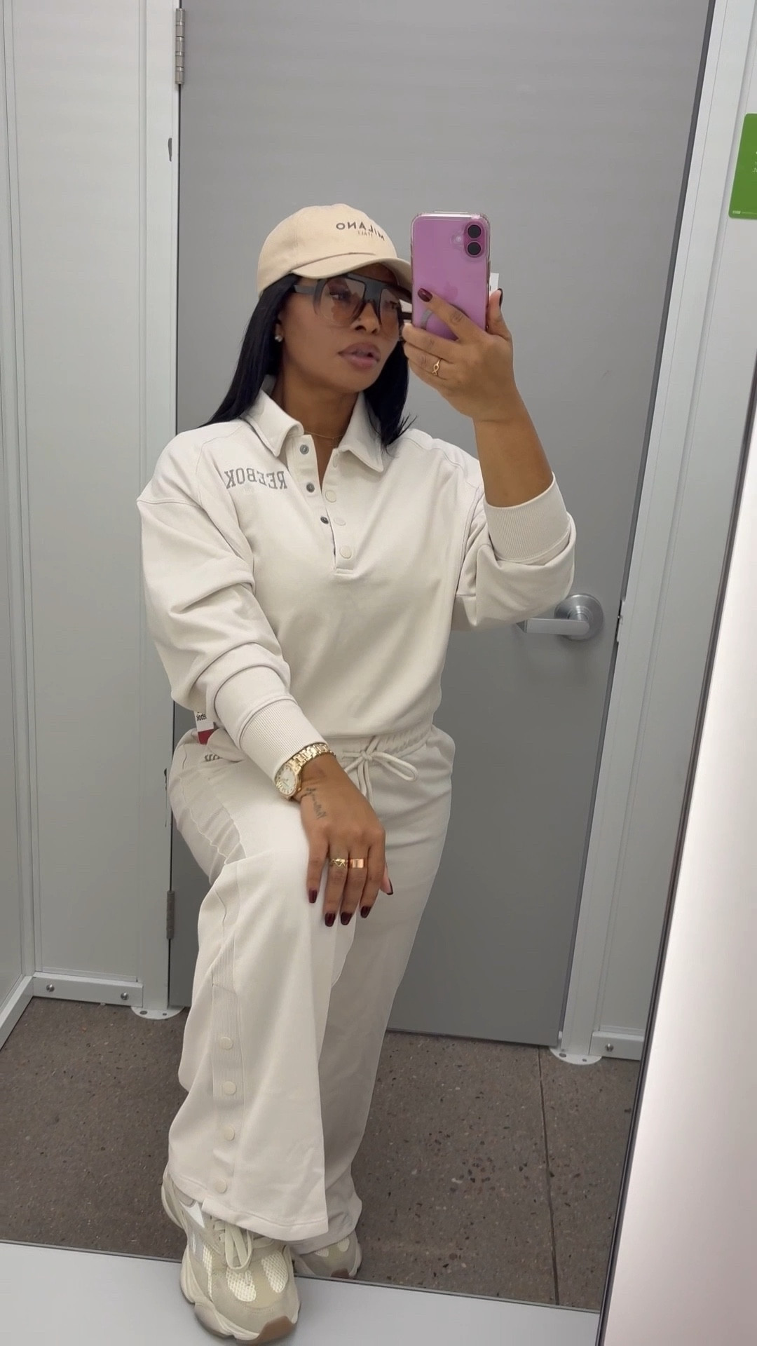 Oversized athleisure set giving effortless off-duty vibes 💅🔥 Reebok lounge set from Walmart = comfy, cute, and budget-friendly ✔️ Perfect matching set for errands, mom life, casual street style, and everyday wear. Soft oversized sweatshirt + relaxed fit joggers = cozy outfit goals 🤍

For reference: 5’2, 155lbs wearing small top & medium bottoms — with that perfect oversized fit 🙌

#LTKActive #LTKmomlife #LTKgrwm