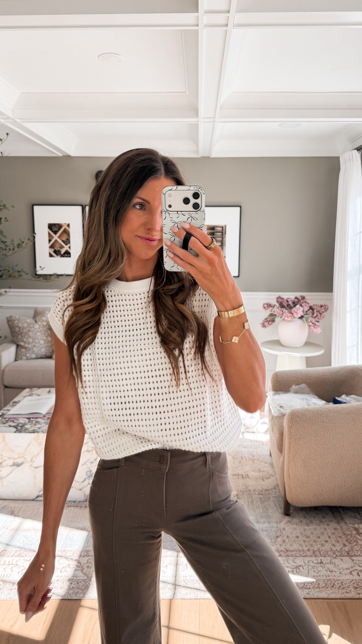 This beautiful open-knit top is gorgeous! A designer-inspired find for a fraction of the price. Pair with denim, trousers, or even athletic shorts depending on the day and event!

#LTKgrwm #LTKootd